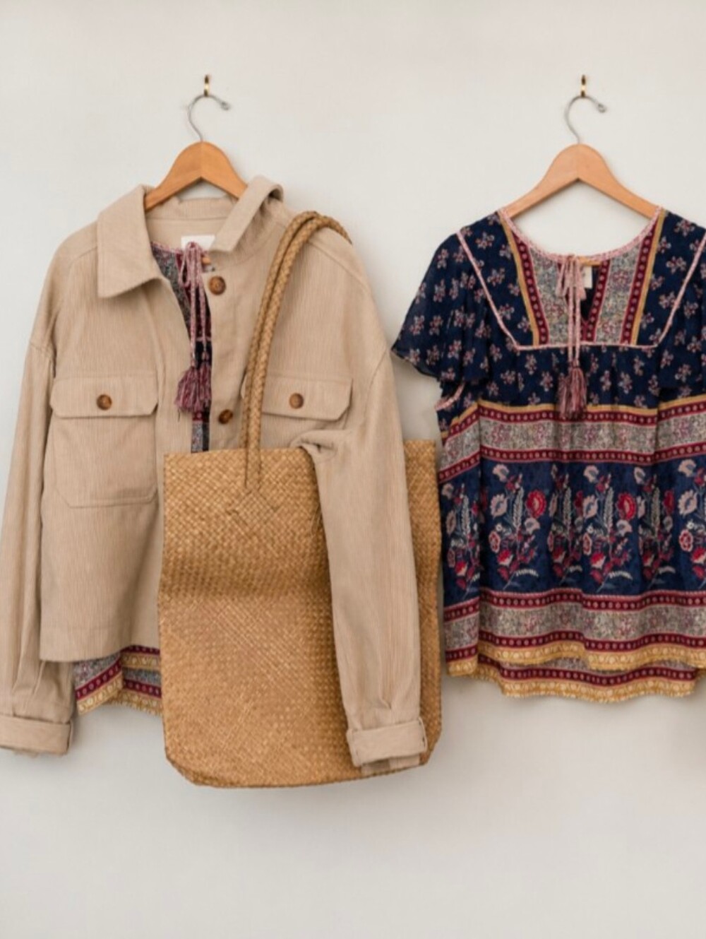 3 Piece Bundle: Avec Les Filles & Knox Rose | Large | Natural Woven Bag